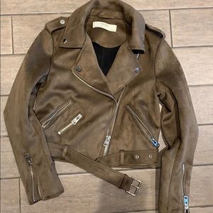 Zara suede moto jacket
